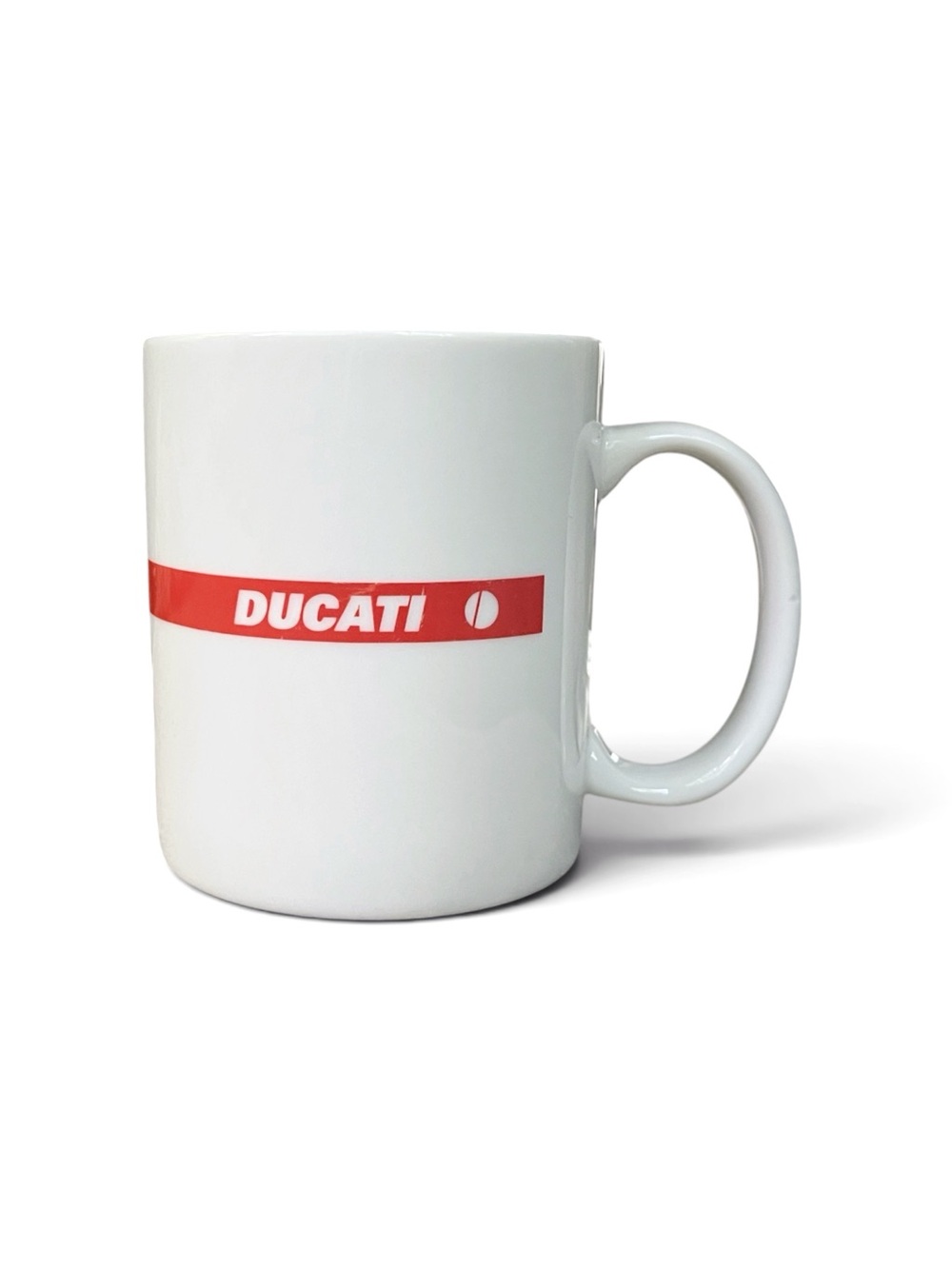 Rare NWOT Vintage Ducati White w/Red Logo China Coffee Tea Mug Cup